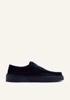 ZAPATOS WALLABEE AZUL PIEL